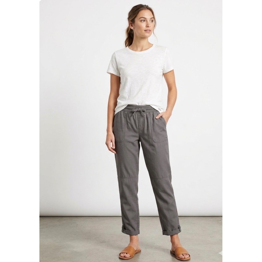 Maurices Women's Weekender Charcoal Drawstring Cargo Pants size 6